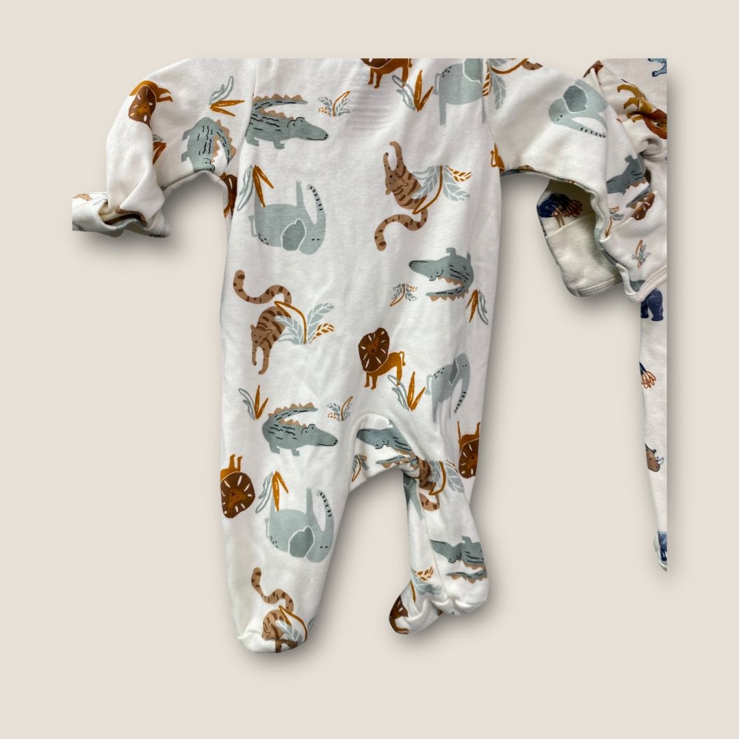 mixed White 2 pack PJs, nb