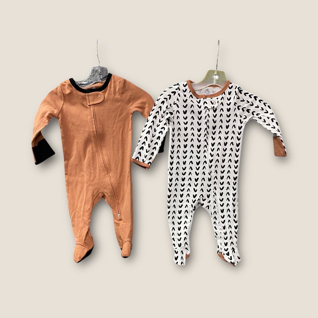 cloud island Browns 2 pack PJs, 0-3m