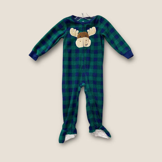 Kids Blue and Green fuzzy Green and Blue PJ, 2