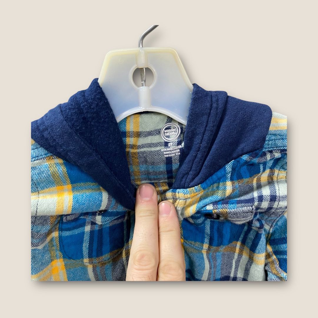 Wonder nation  Blue Blue Plaid Button Down, 2