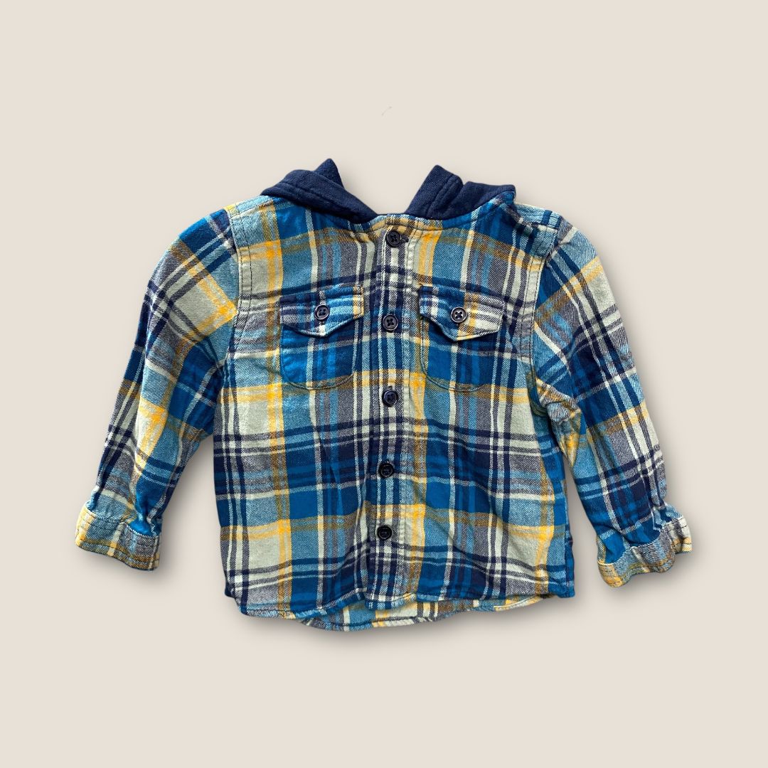 Wonder nation  Blue Blue Plaid Button Down, 2