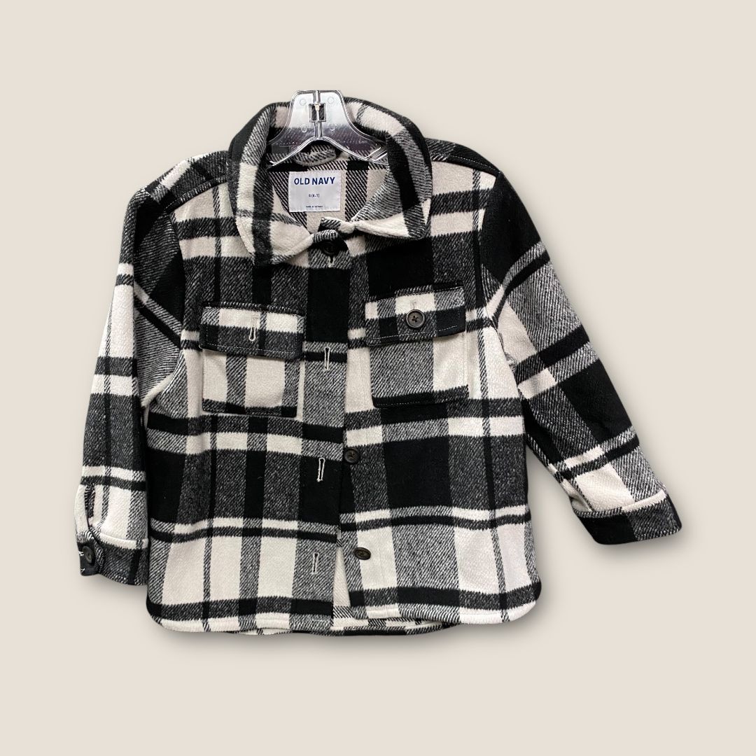 Old Navy Black and White Black and White Plaid Jacket Winter , 6