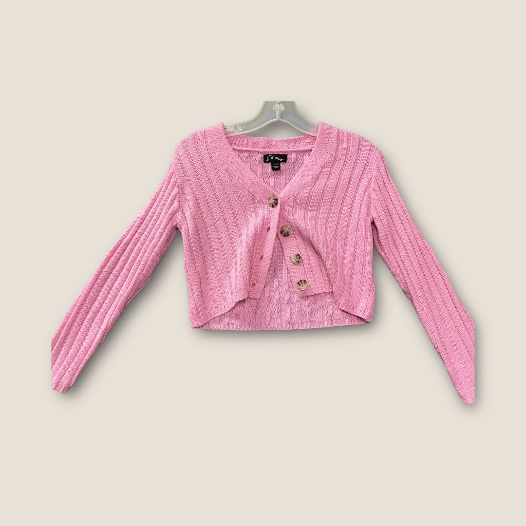 Art Class PInk Pink Button down sweater, 6