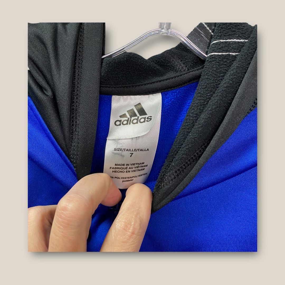 Adidas Blue Name brand Hoodie, 7