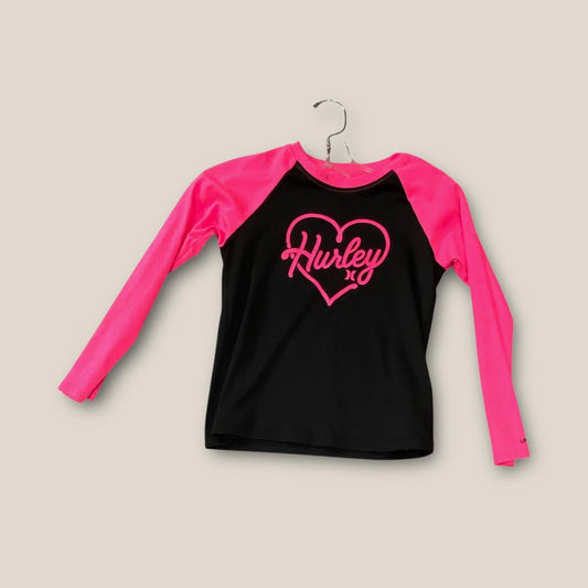 Hurley Black and Pink Long sleeve swim Shirt, 5