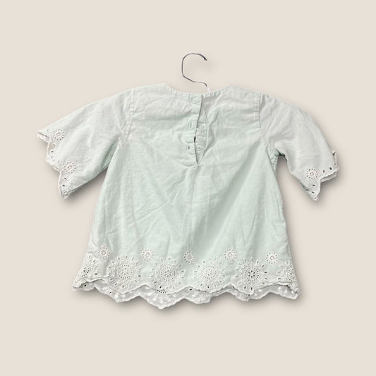 baby Gap Teal Eyelet shirt , 5