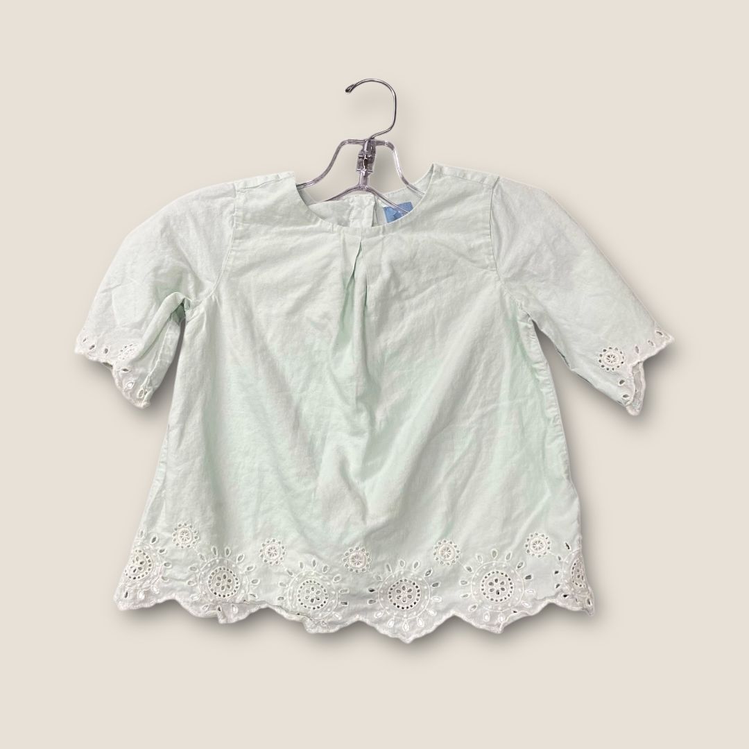 baby Gap Teal Eyelet shirt , 5