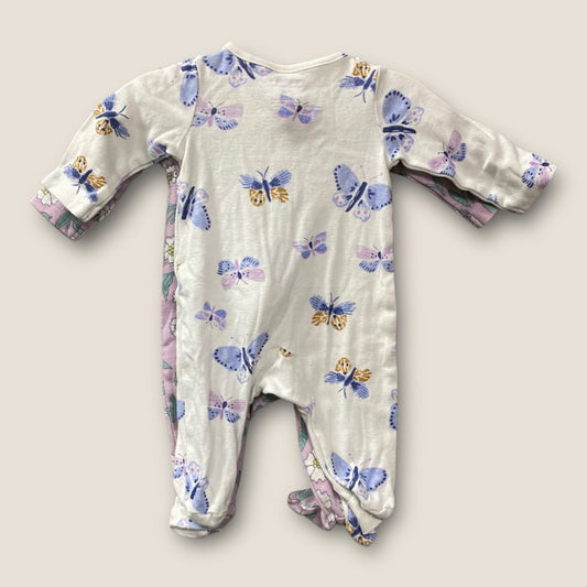 carter purples 2pack pjs butterflies and flowers, 3m