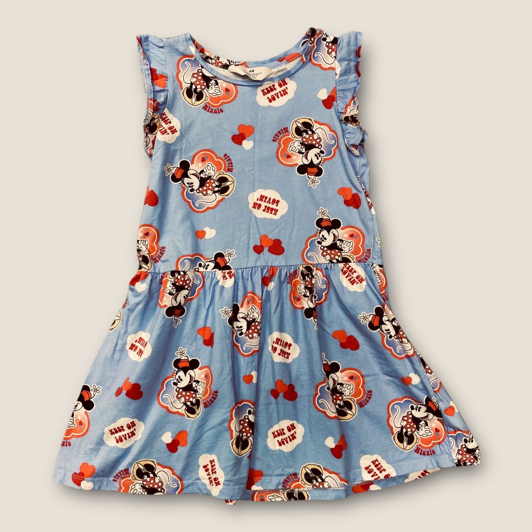 Disney H&M Blue minnie mouse print dress, 8