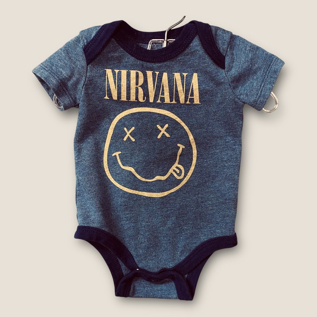 nirvana gray blue Onesie, nb