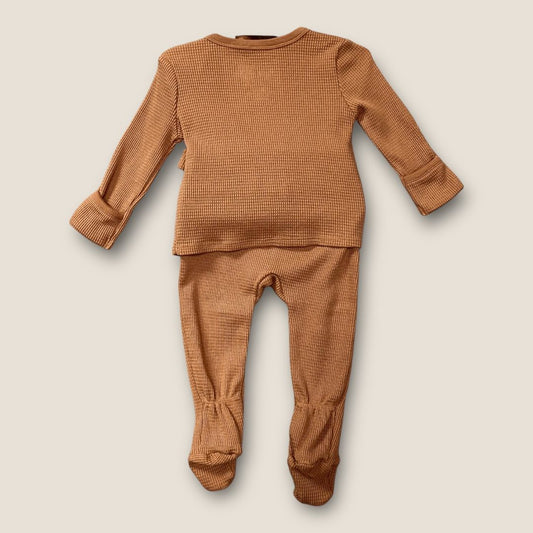 little Co. Brown 3pcs outfit, 9m