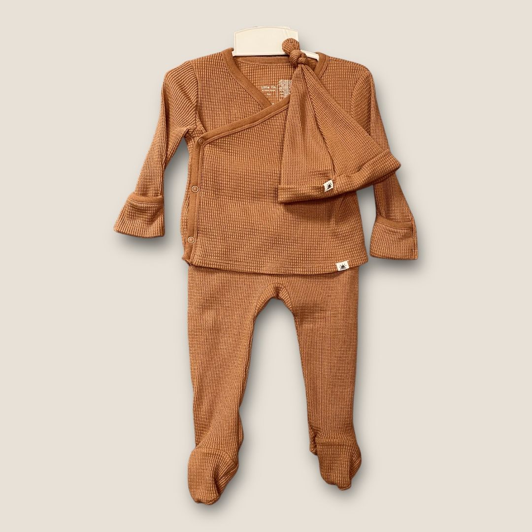 little Co. Brown 3pcs outfit, 9m