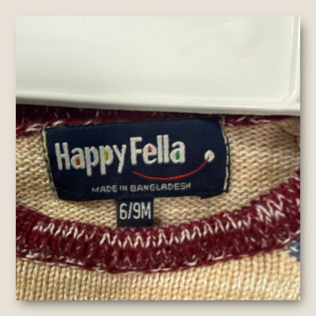 Happy Fella multi 2pcs outfit sweater and slacks, 6m