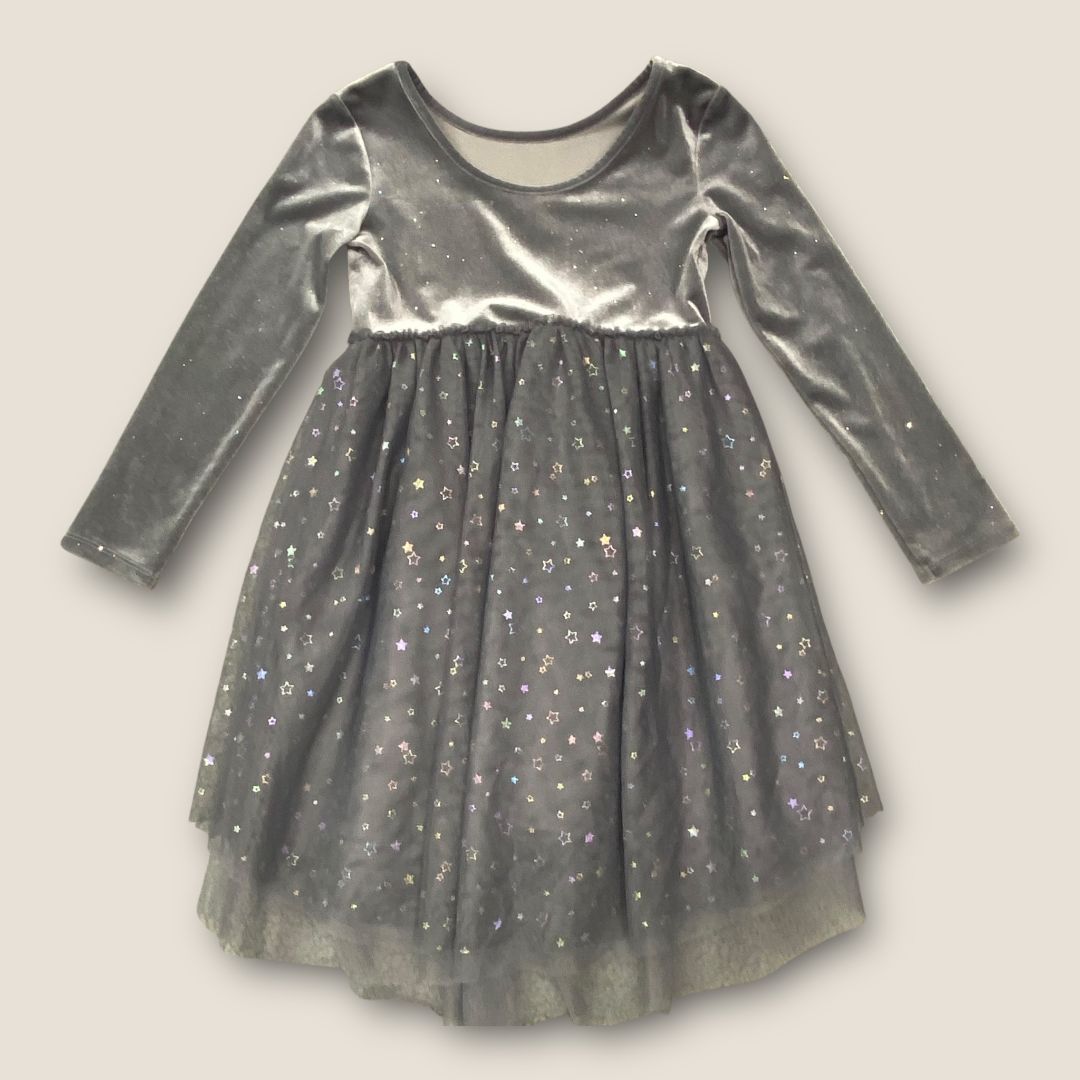 cat and Jack Gray Stars and tulle skirt, 6