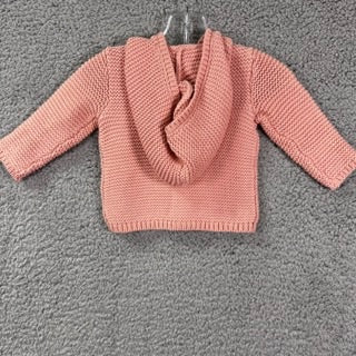 Carter's Pink Little Planet Knit Button-Up Hoodie, 3mo