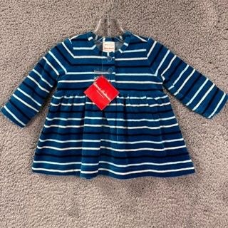 *NEW* Hanna Andersson Blue w/navy&white stripes, 3mo