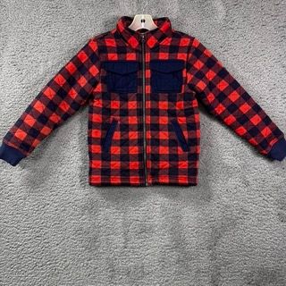 *STAINED* Hanna Andersson Red, Blue Plaid, 6