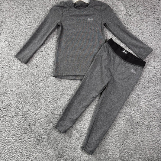 REI Grey Thermal Underwear, Top and Bottom, 4