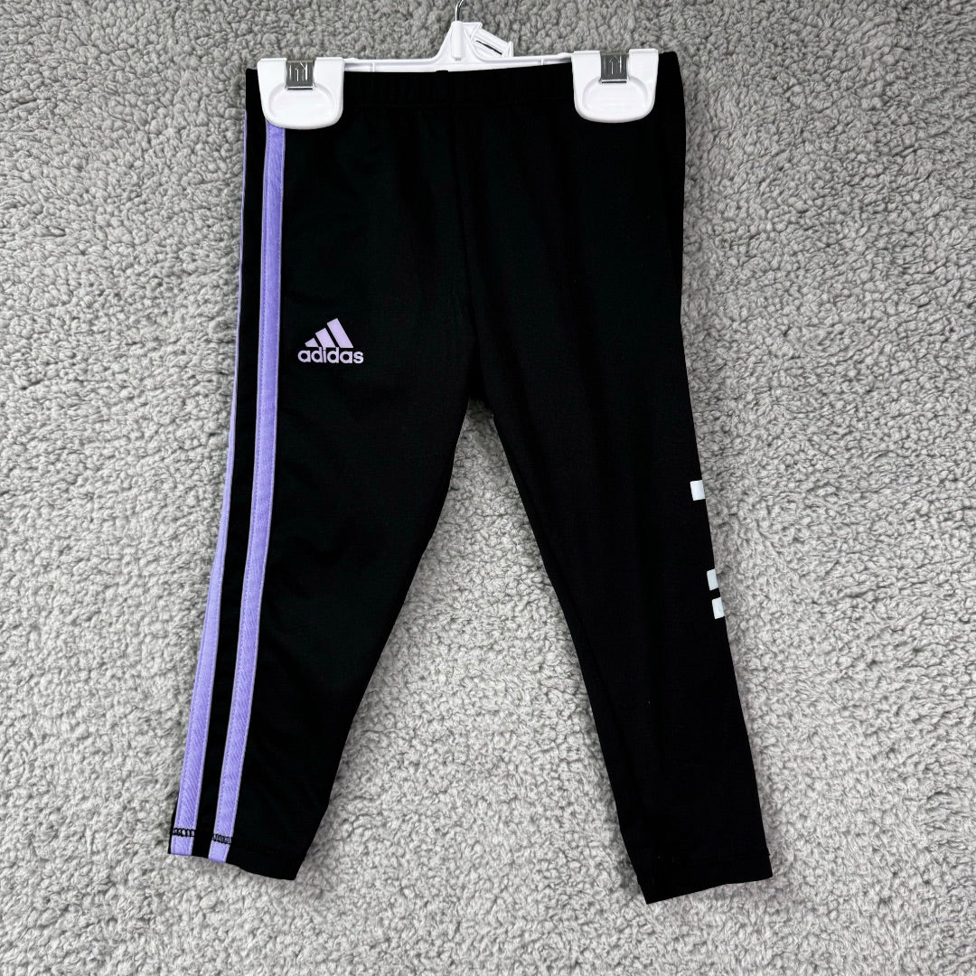 Adidas Black and Purple Sweat Pants, 2