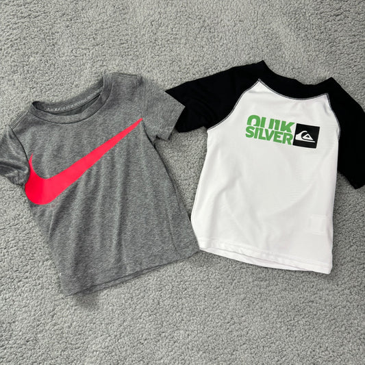 Nike and Quiksilver Various T-Shirt, Short Sleeve, Set of 2, 2