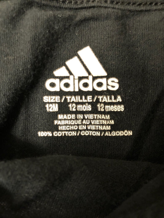 Adidas onesie black w/white triangles