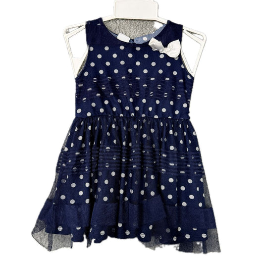 Healthtex Blue with White Polk Dots Dress , 2