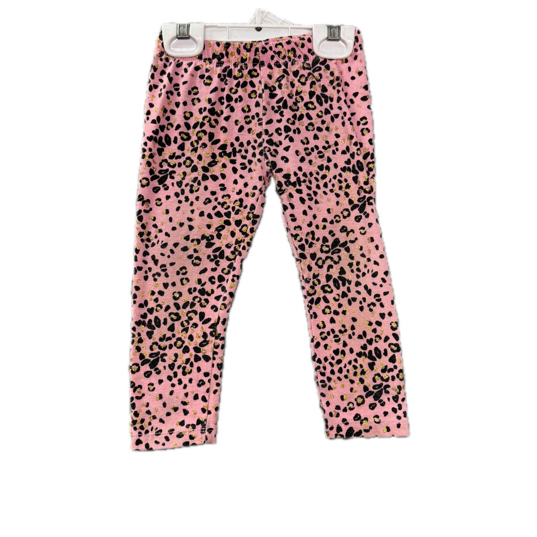 Btween Cheetah Print with Sparkles Leggings, 2