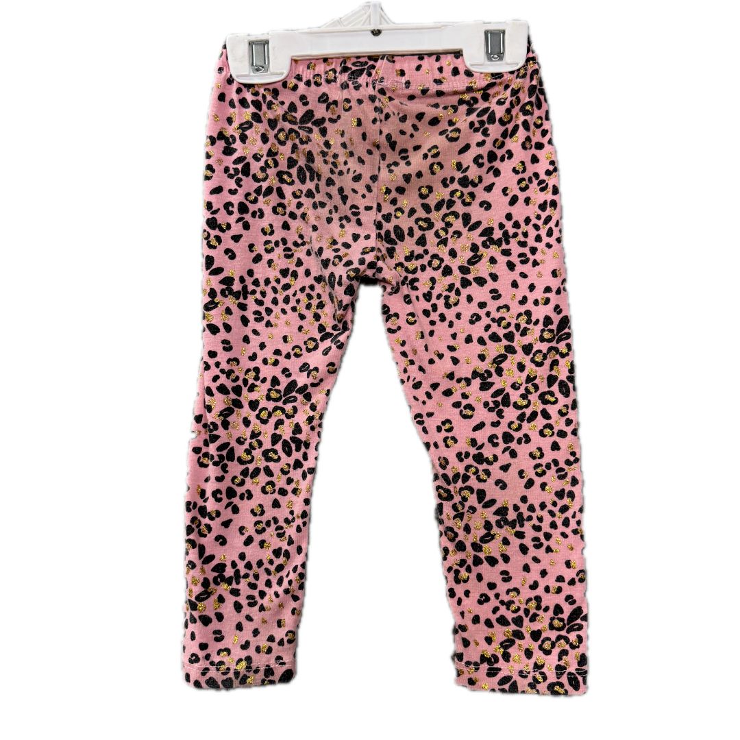 Btween Cheetah Print with Sparkles Leggings, 2