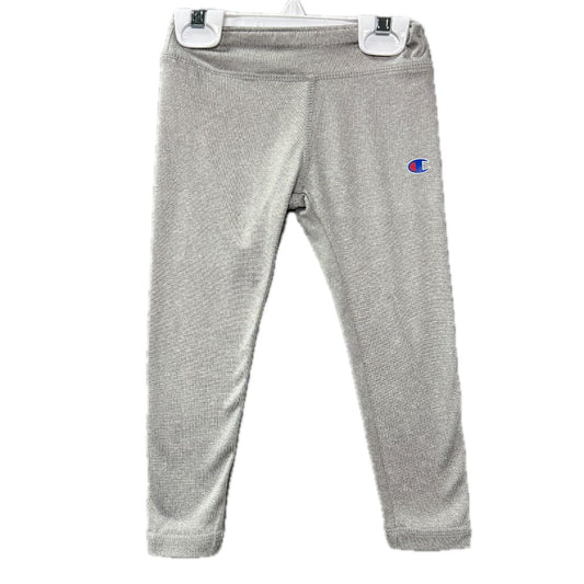 Champion Gray Leggings with Champion Logo on upper leg, 2