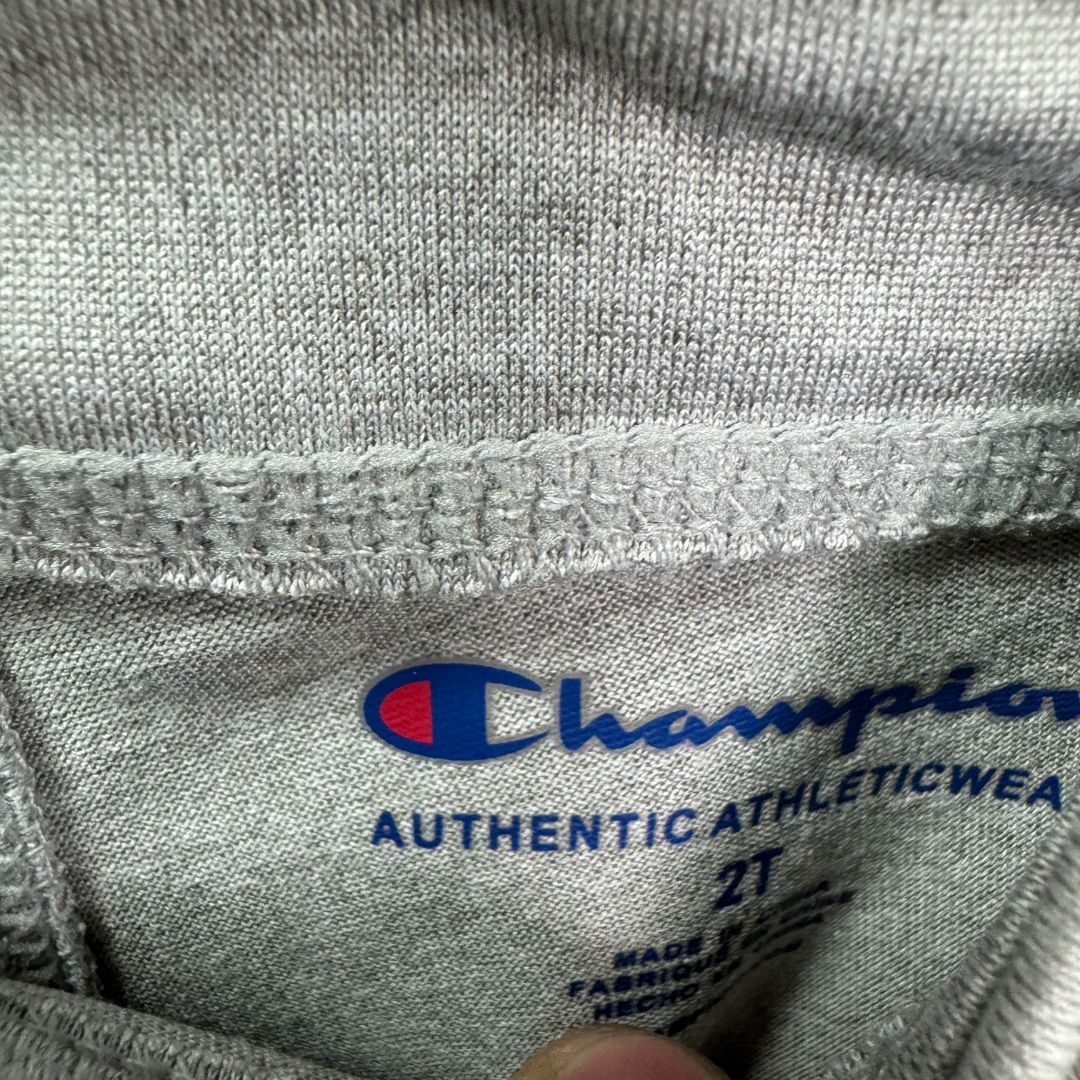 Champion Gray Leggings with Champion Logo on upper leg, 2