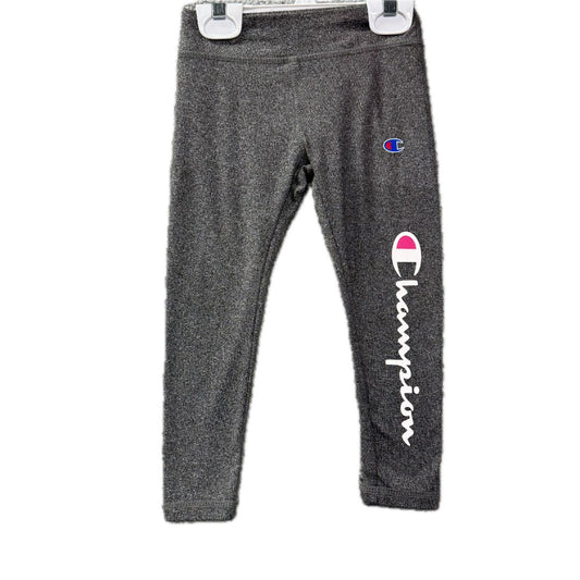 Champion Gray Leggings with Champion Logo on Leg, 2