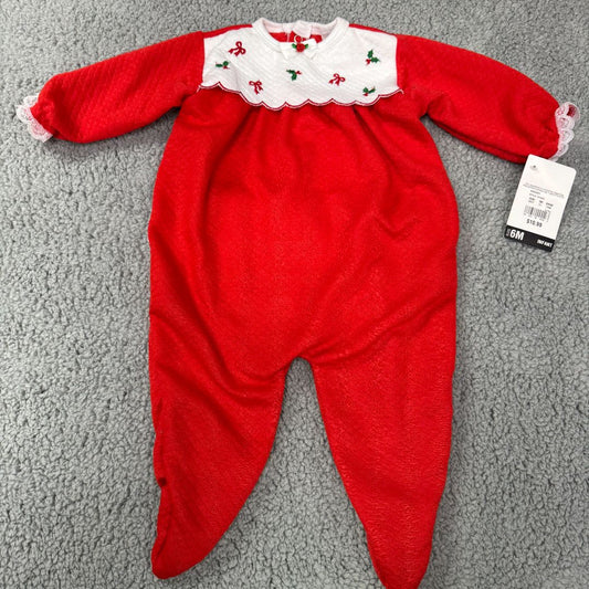 * NEW WITH TAGS Honors Baby Red and White christmas Pj, 6mo