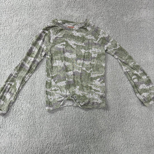 Cat & Jack Green and Gray Green Camo Print Long Sleeve, 7