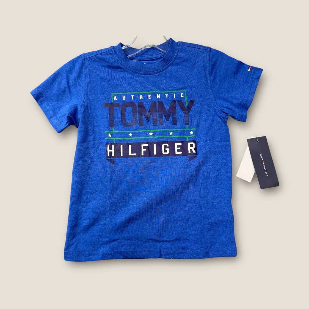 *New with Tags Tommy Hilfiger Blue with Writing T-Shirt, 4