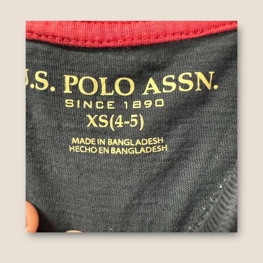 U.S. Polo Assn. Black wit Red Logo T-Shirt, 4