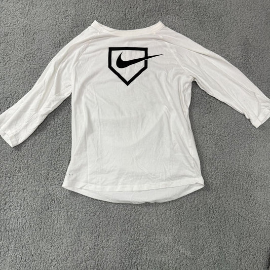 Nike White Nike Long Sleeve Tee, 10