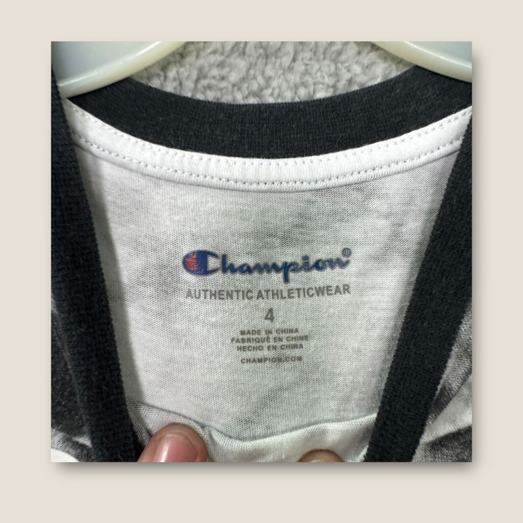 Champion Black and White T-Shirt, 4