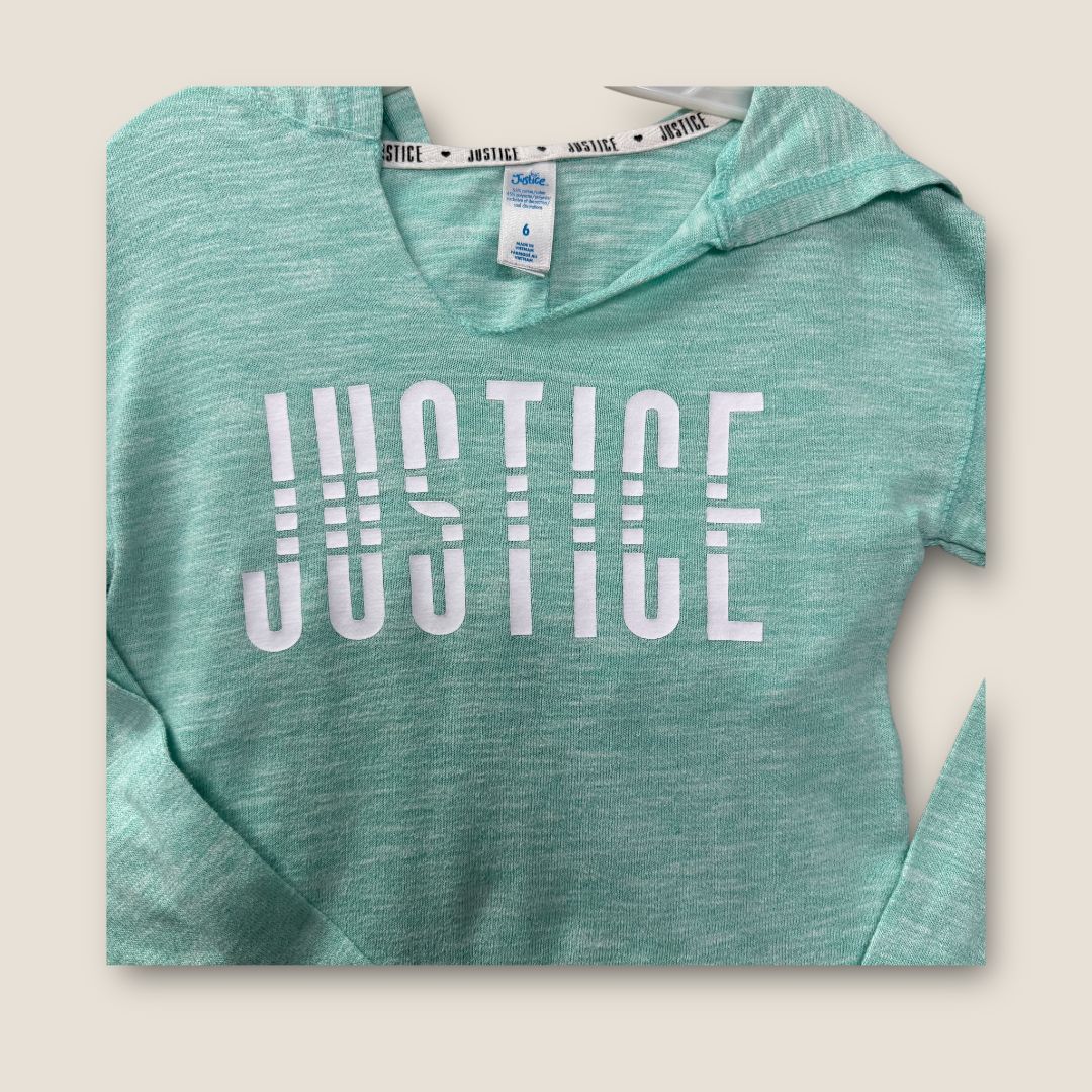 Justice Teal Light Hoodie, 6