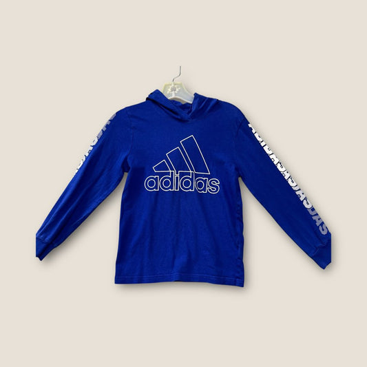 Adidas Blue with White Logo Hoodie, 6