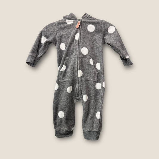 Carters gray Gray with polk a Dots 1 pc Outfit, 6m