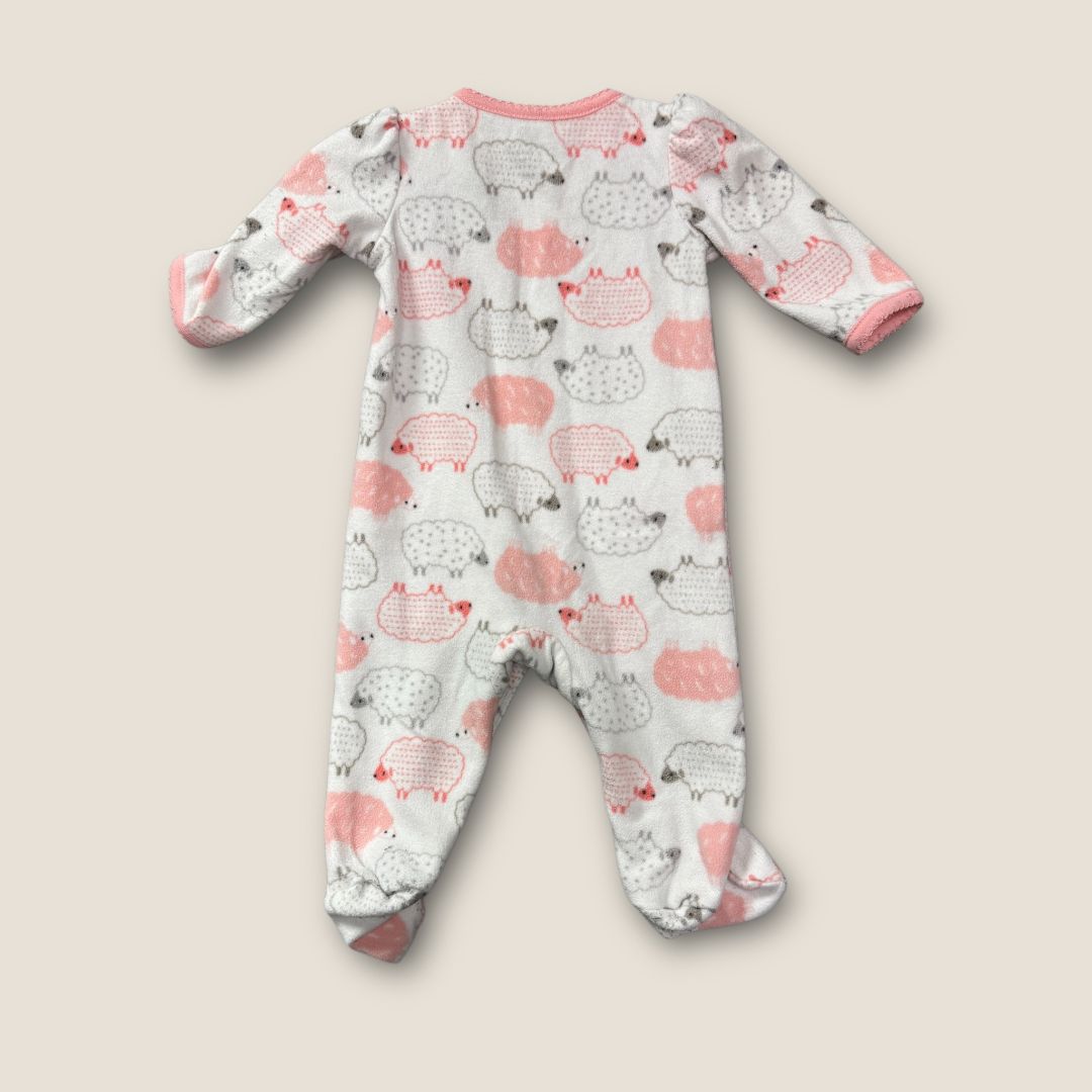 Just One you White White Pink Pjs With Lamb Print, 3m