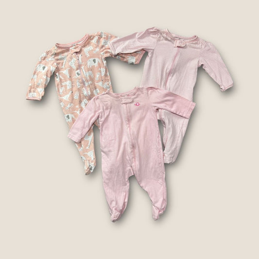 Multi pinks 3 pack Pjs in Pinks, 6m