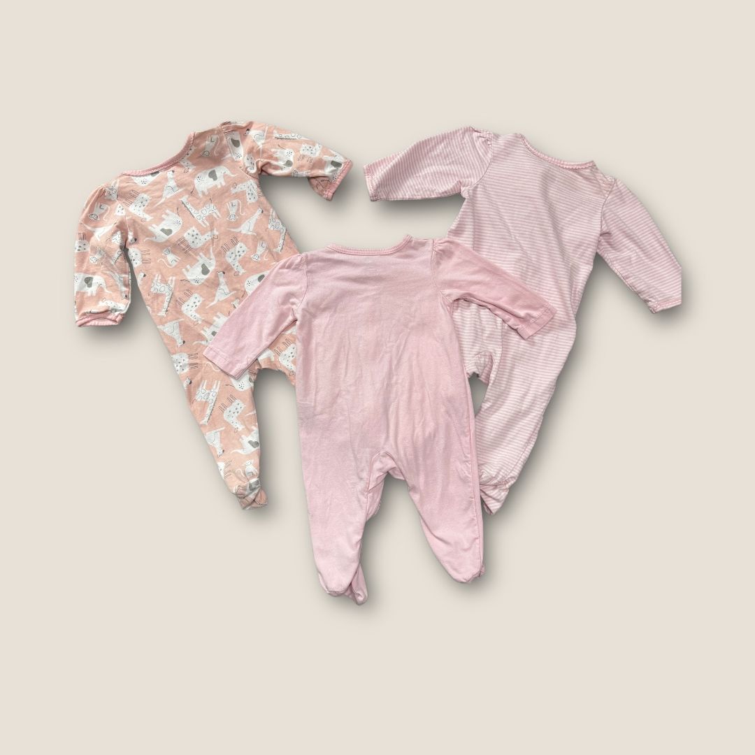 Multi pinks 3 pack Pjs in Pinks, 6m