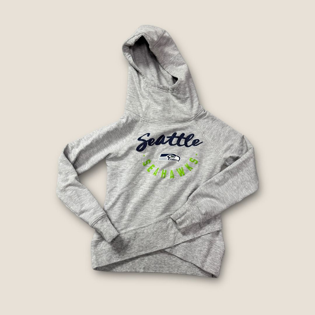 Outer Stuff Gray with Seahawks Logo Colored Seahawks Hoodie, 7