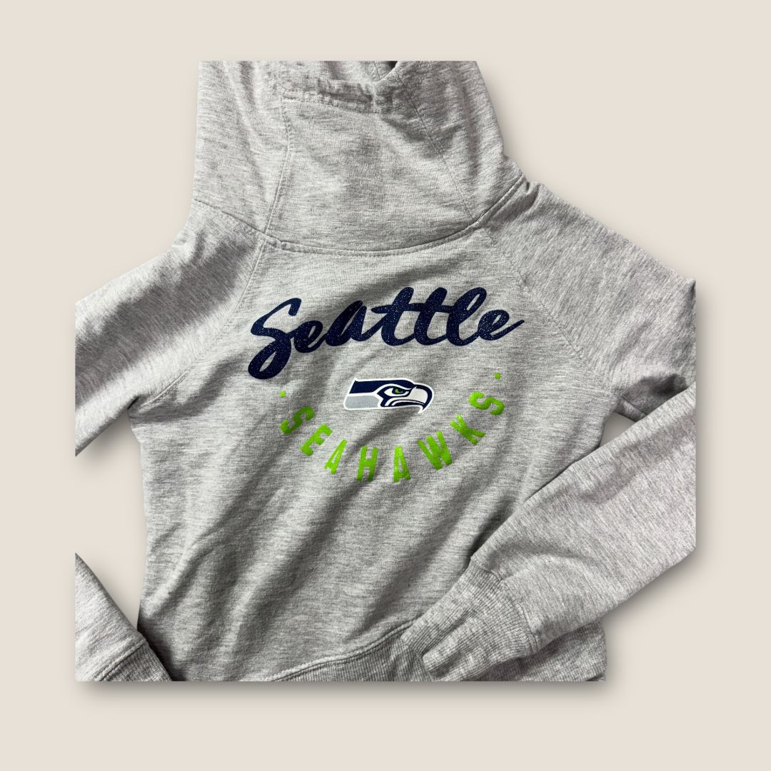 Outer Stuff Gray with Seahawks Logo Colored Seahawks Hoodie, 7