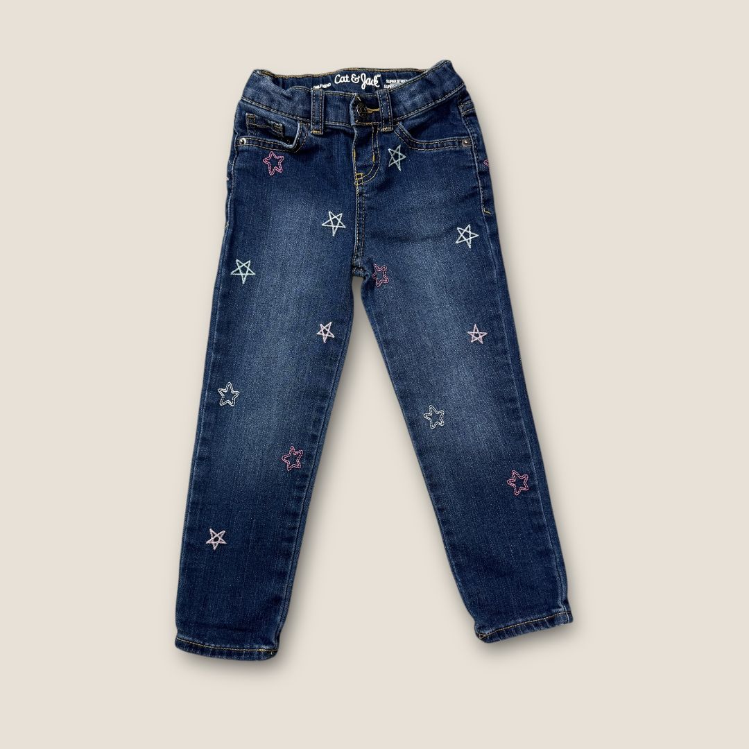 Cat and Jack Blue Jeans with Stars, 3