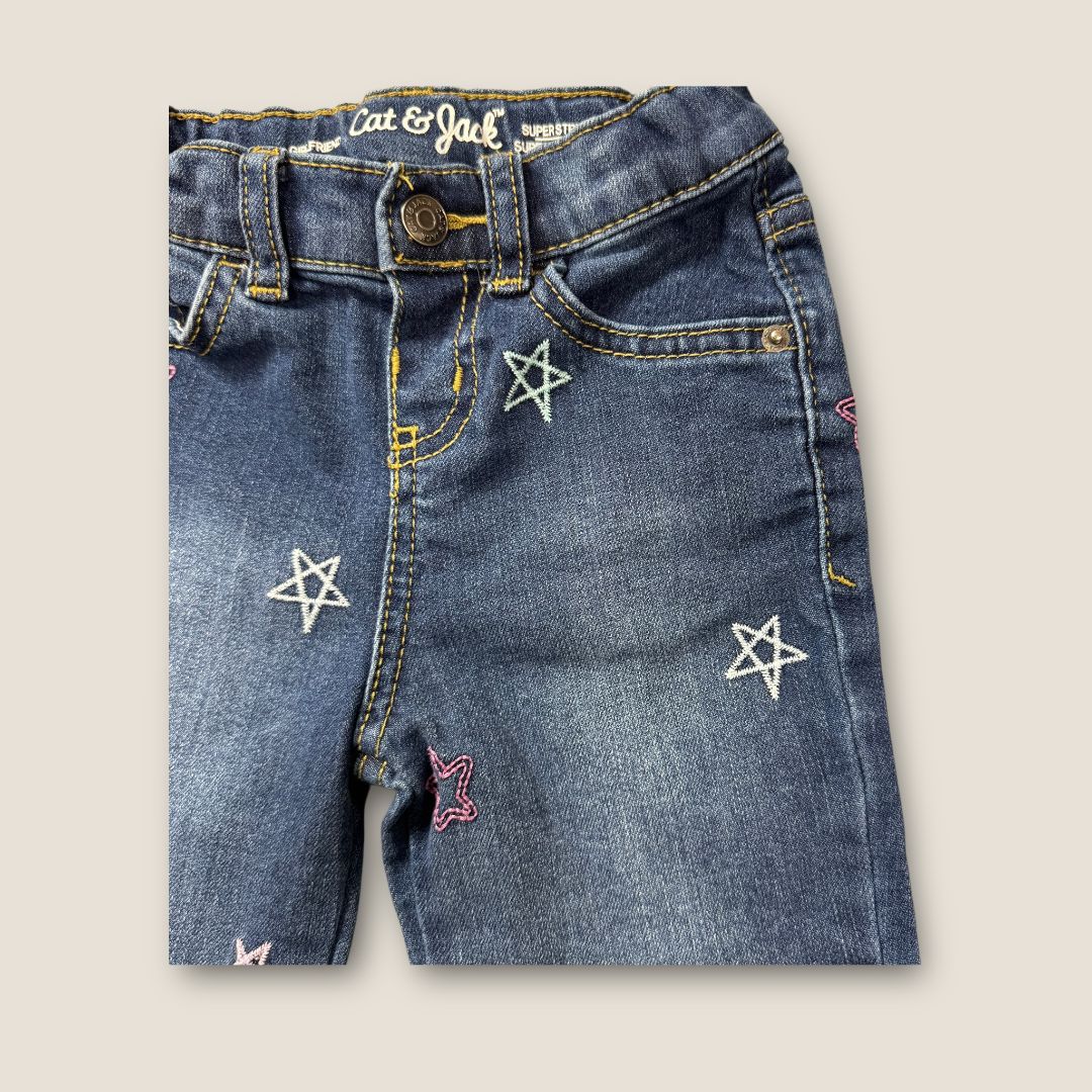 Cat and Jack Blue Jeans with Stars, 3