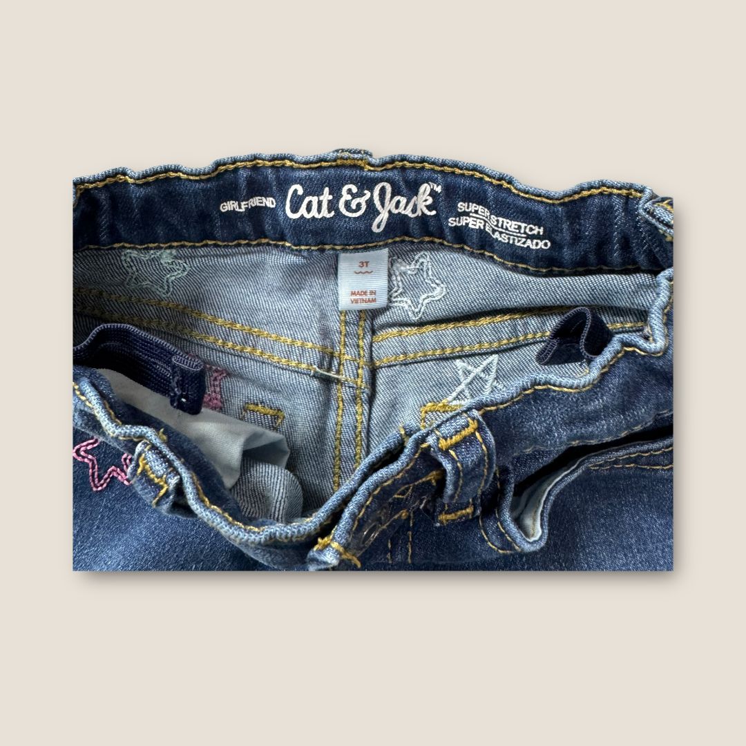 Cat and Jack Blue Jeans with Stars, 3