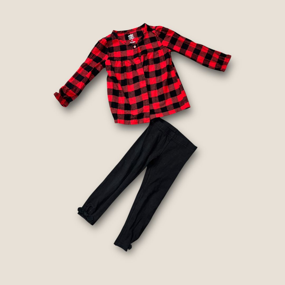 Child of Mine Red andBlack 2 Pc Outfit, 3