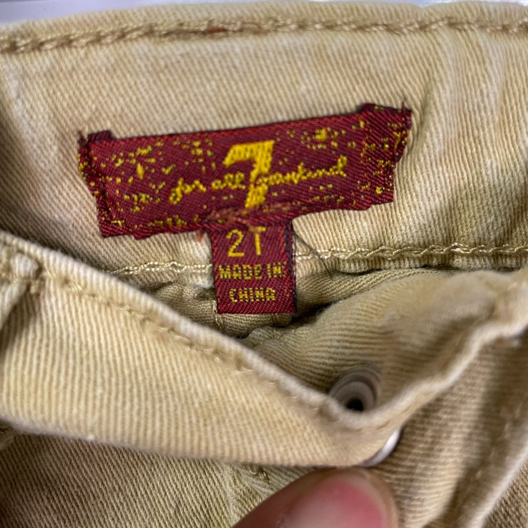 7 Brand Tan Jean pants, 2